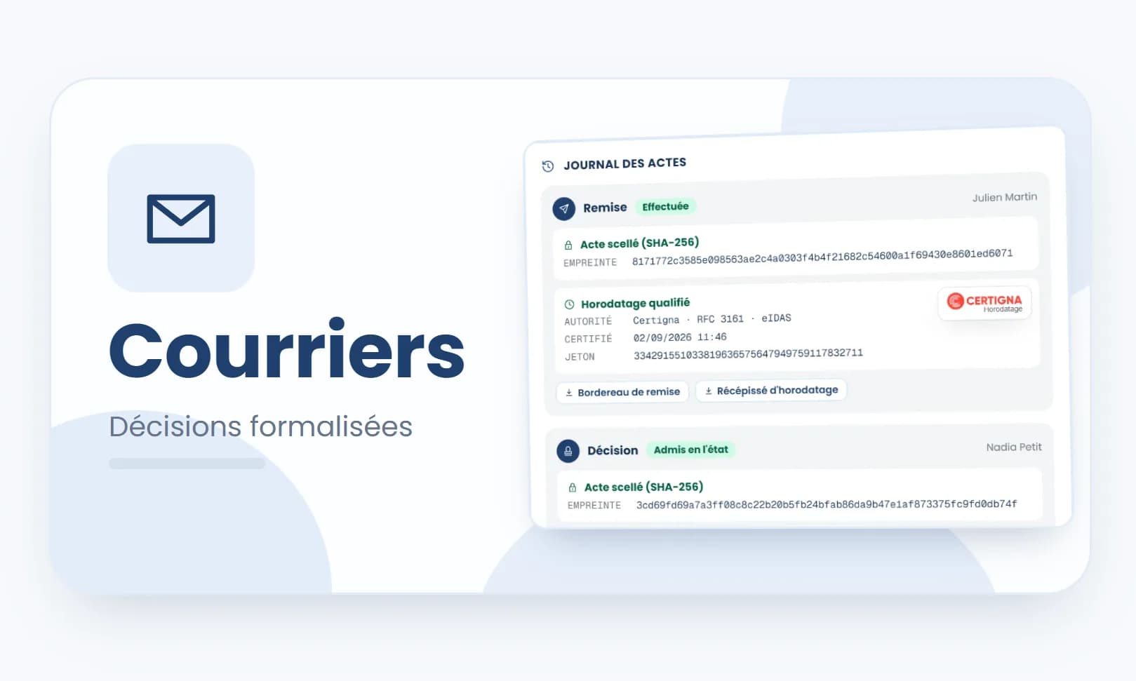 Courriers et notifications formalisés dans AGIBAT